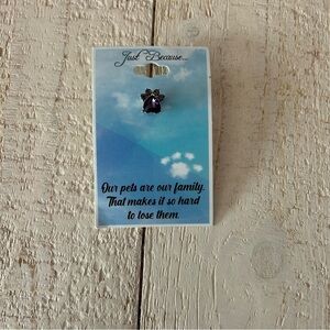 Pets Are Family Amethyst Pin